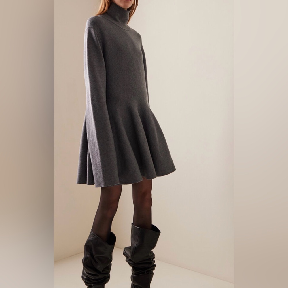 Gray Turtleneck Khaite Clarice‎ dress